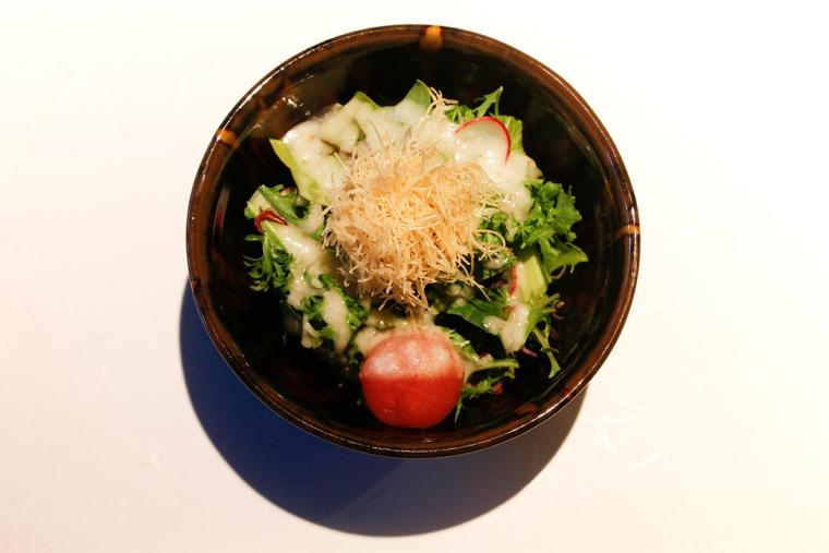 大分県産有機野菜のサラダ 自家製玉ねぎドレッシング