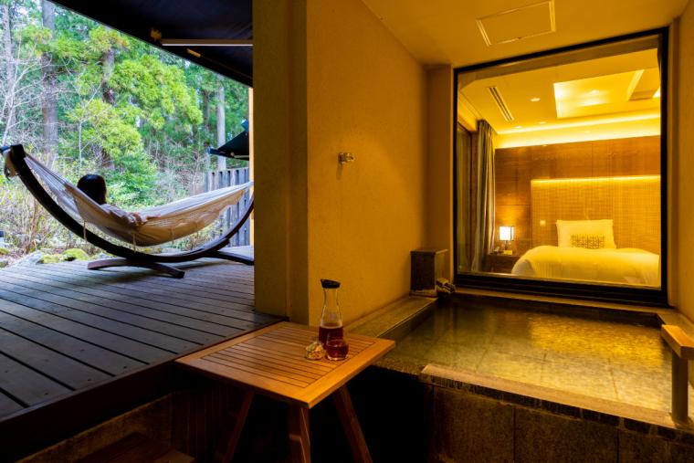 プレシャススイートツイン「福（さいわい）」の露天風呂