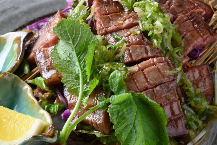 ネギ塩厚切り牛タン炙り