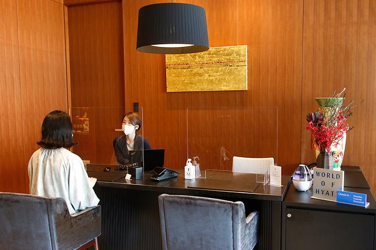 ハイアット リージェンシー 東京ベイ　クラブフロア専用のチェックインカウンター
