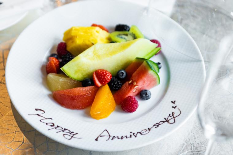 記念日のフルーツプレート