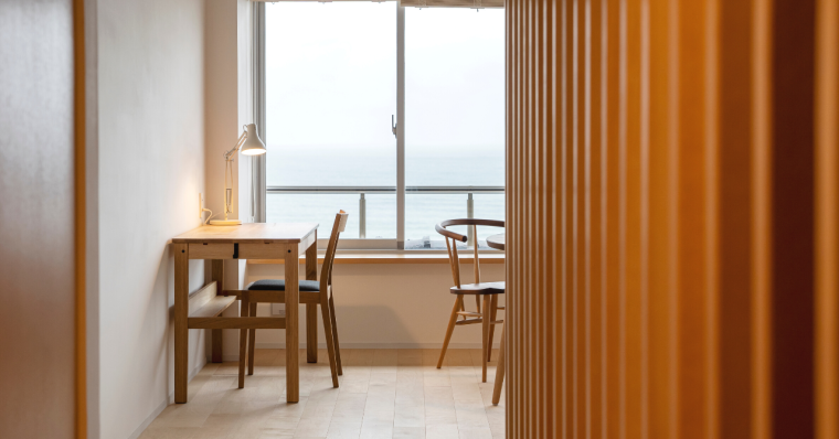 8階のコンセプトルームからは日本海を一望できます