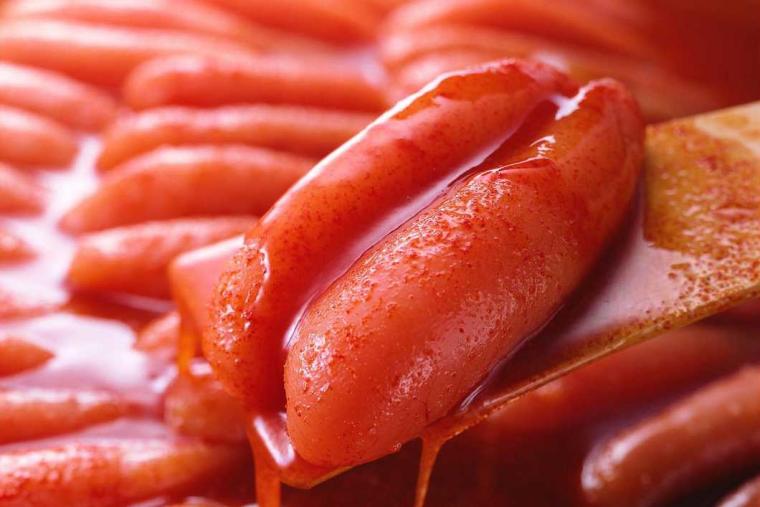 できたて明太子の試食ができます