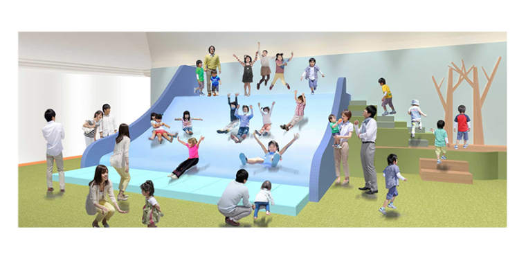 「たらぴよキッズランド」の大型すべり台