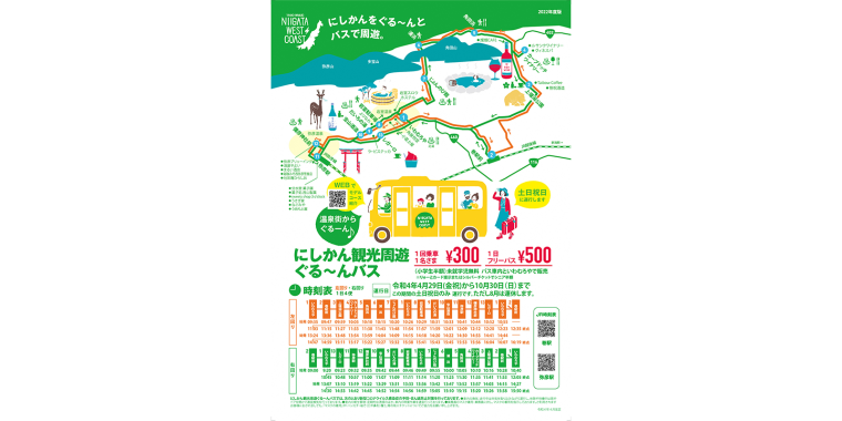 バス停は13カ所。26の店舗・施設で特典を受けることができます