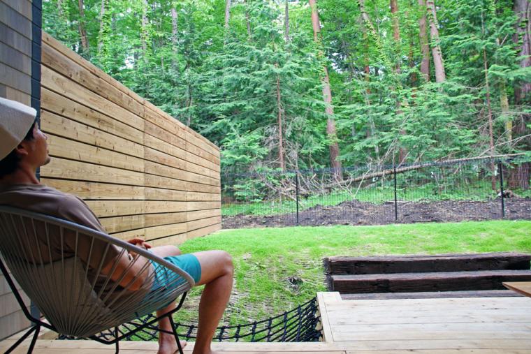 デッキテラスでゆっくり外気浴