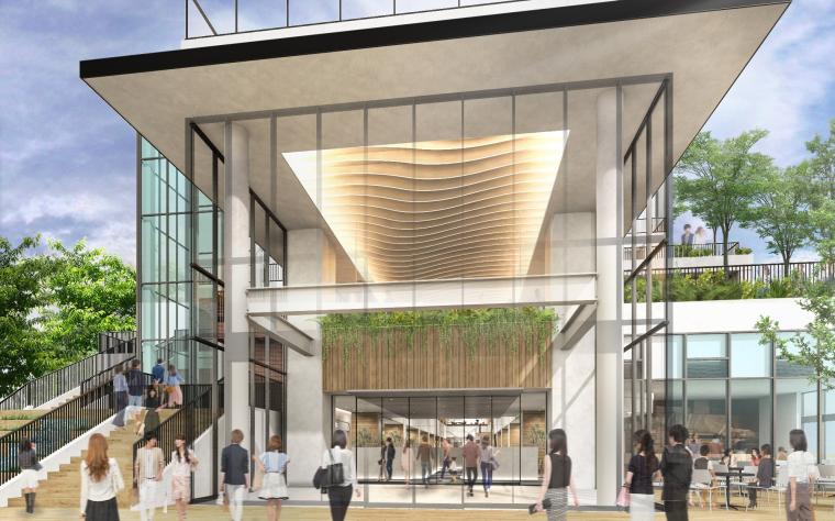 「杜の街プラザ」に誕生した大型フードホールの外観イメージ