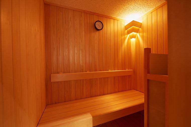 部屋にはサウナも