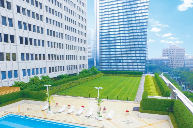 ヒートアイランド現象に効果的な屋上緑化に取り組んでいます