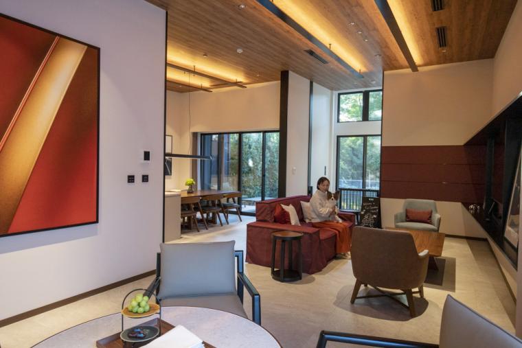 ヴィラのリビングルーム