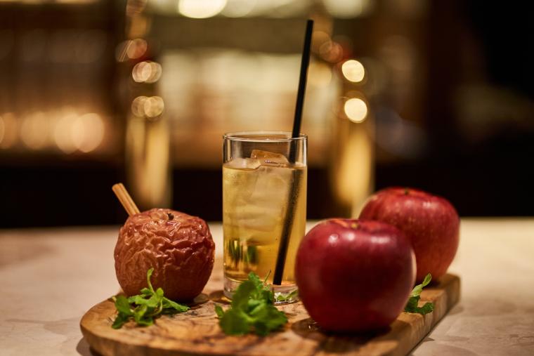 季節限定のローストアップル入りアップルジュース