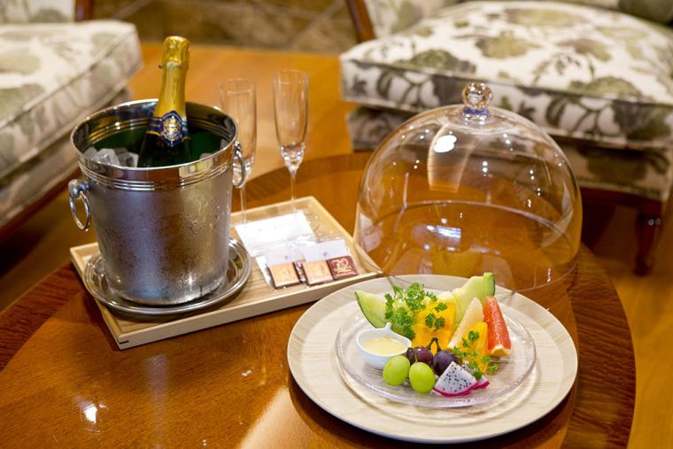 鳥取・皆生温泉「やど紫苑亭」 ウェルカムドリンク