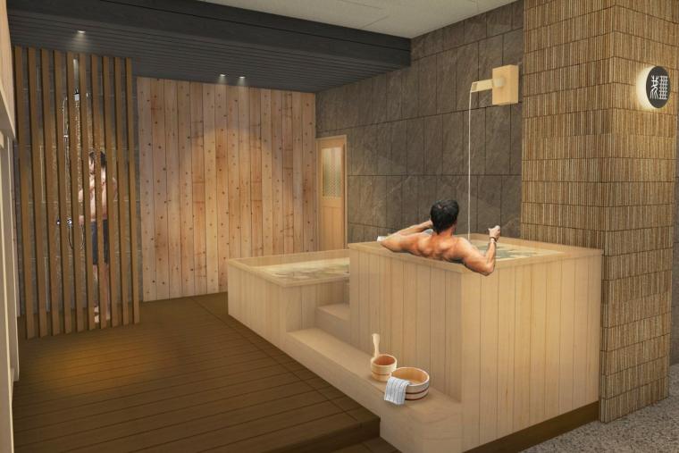 豊平川源流の沢水を引き込んだ「打たせ水」（イメージ）