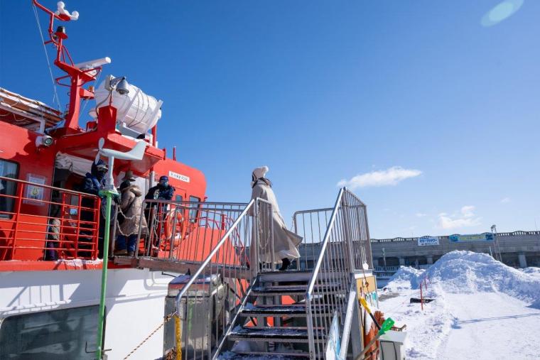 ガリンコ号とオホーツクタワー