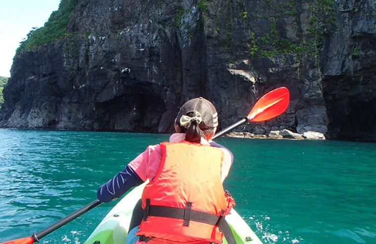 浦島太郎伝説の地でシーカヤック