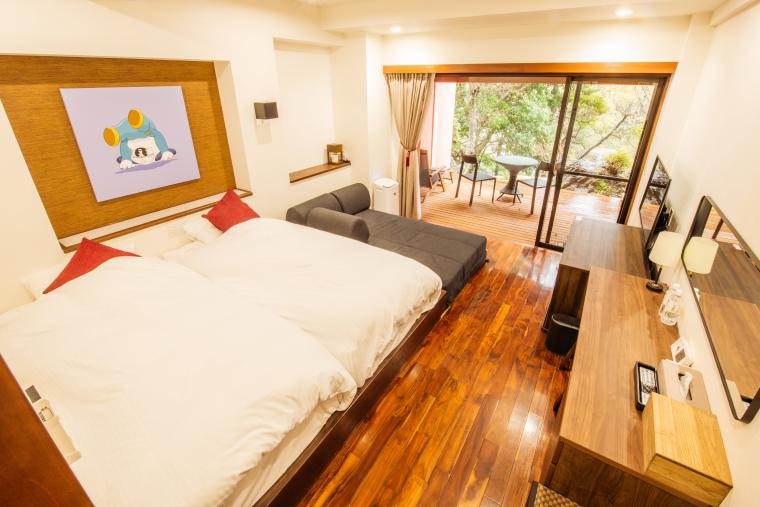 3名まで宿泊できるテラス付きルーム