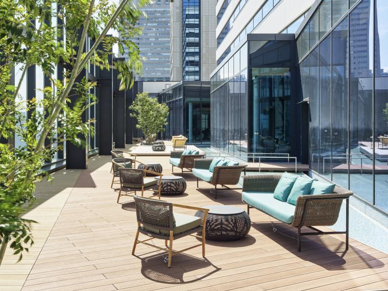 20階にある屋外テラス