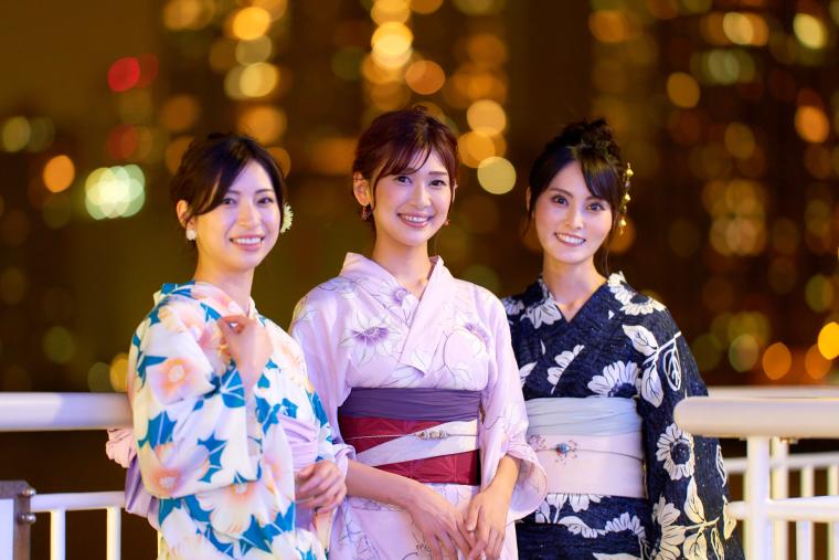 ゆかた姿の大人は乗船料500円OFF