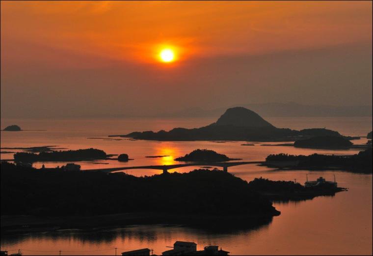 天草諸島　夕日