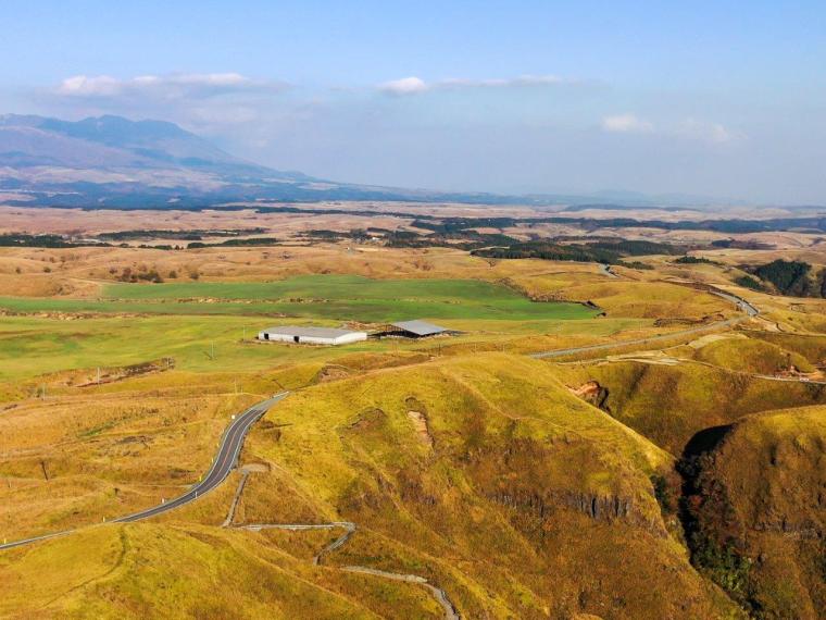 大観峰に向かうミルクロード