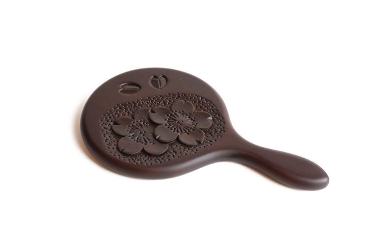 軽井沢彫 一彫堂「姫鏡　桜」