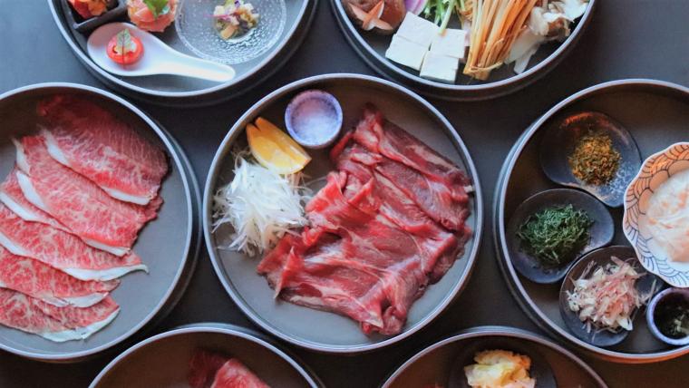 客室で楽しめる創作しゃぶしゃぶ