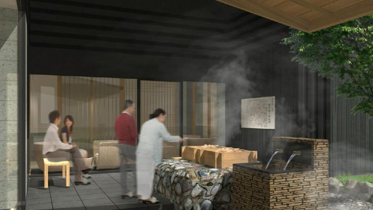 飲泉が可能な湯煙茶屋「温」