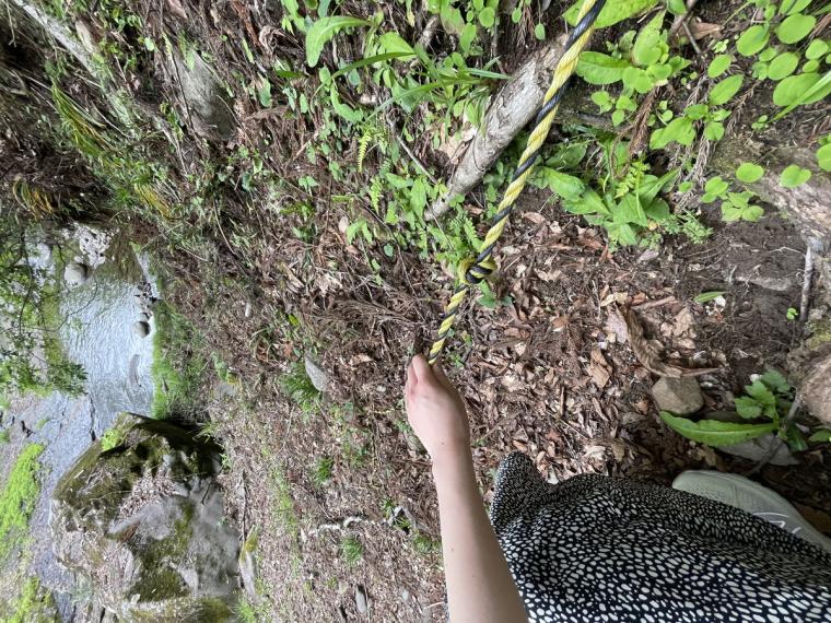 鳥取県の山あいの地域にある地元民おすすめ超穴場な涼スポット！民家の間の細道を通ってたどり着く「権現滝」