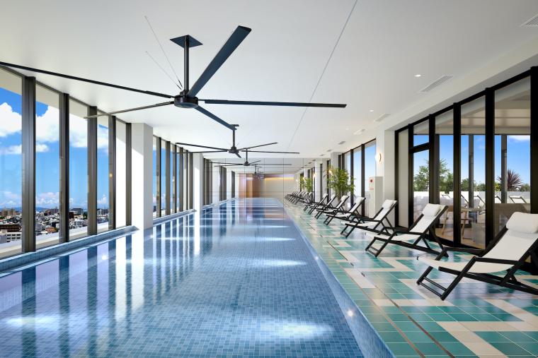 11階の屋内プール