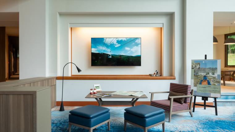 ホテル1階に設置されたアクティビティセンター