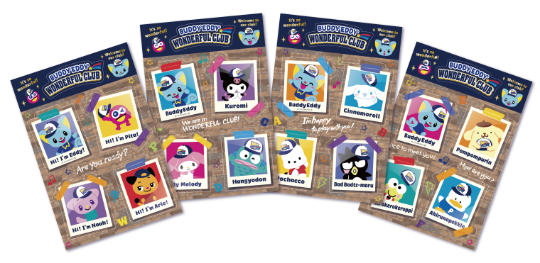 参加特典のシール（プレゼントされるのは4種類のうち1種類）