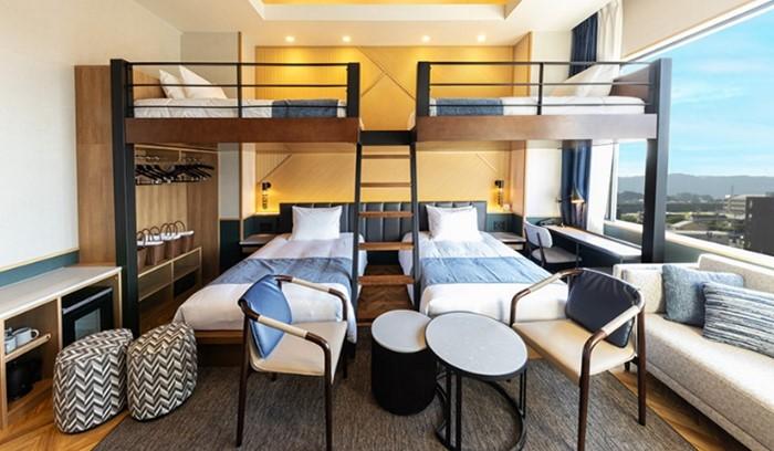 最大4名まで宿泊できるファミリー仕様の「メゾネット」