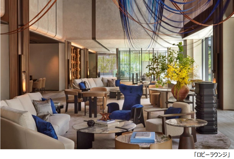 日本の建築文化にタイの要素を取り入れた優美なロビーラウンジ