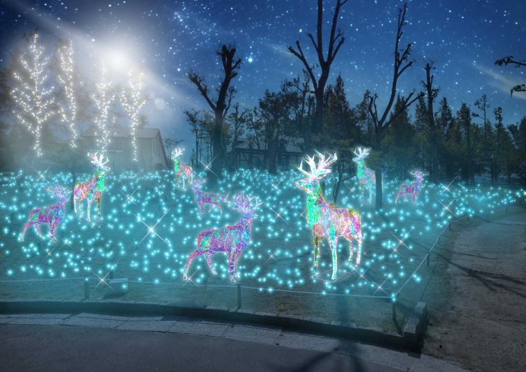 大阪「ハーベストの丘」イルミネーション・光のアイスエイジ