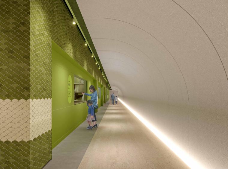 京都の人気菓子「京ばあむ」のミュージアム・館内イメージ図