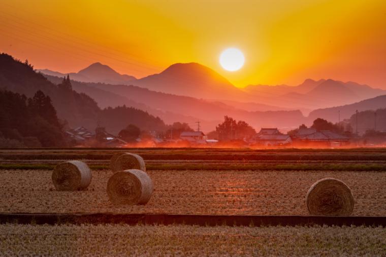 豊後高田市周辺の夕日