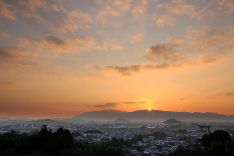 大和三山の夕景