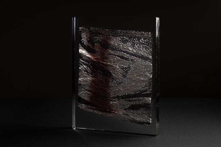 リサイクルアクリルオブジェ「西陣織」