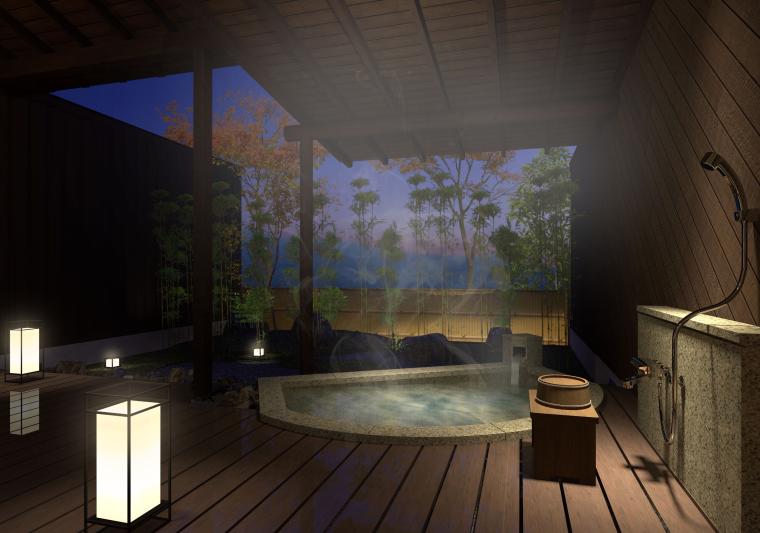 「茶寮 露天風呂付和洋室」部屋付露天風呂