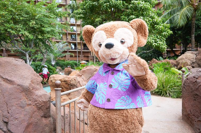 「アウラニ・ディズニー・リゾート＆スパ コオリナ・ハワイ」ダッフィー グリーティング