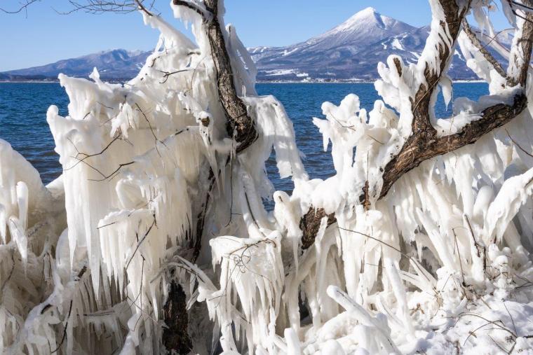 猪苗代湖しぶき氷