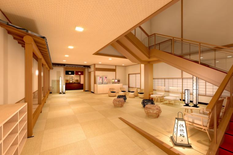 お風呂あがりにのんびり過ごせる湯上り処