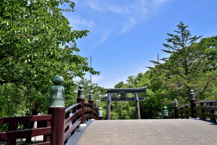 松月乗船場　手前の橋
