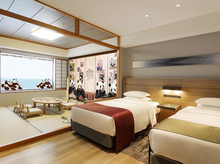 「アドベンチャーワールド」×「南紀白浜マリオットホテル」パンダコラボルーム