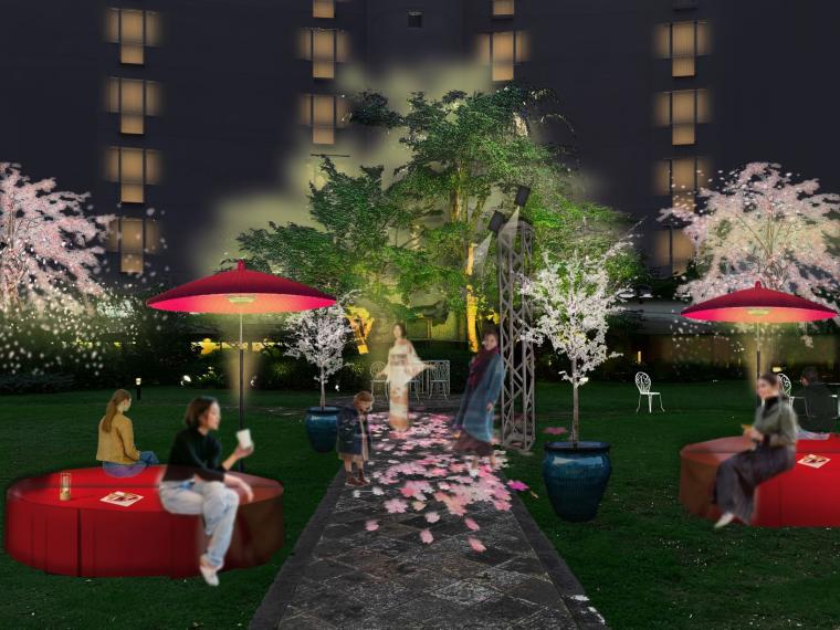 「ザ・プリンス 京都宝ヶ池」桜の特別ライトアップ