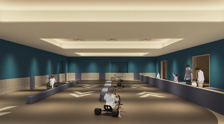 八ヶ岳の夜空の下をイメージしたドリフト三輪車エリア