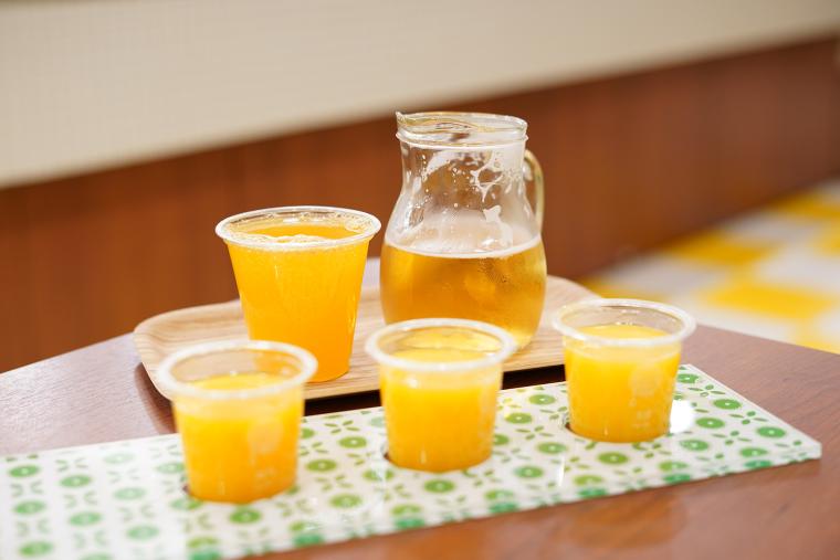 「おとうさんの湯上がり生ビール」とジュース
