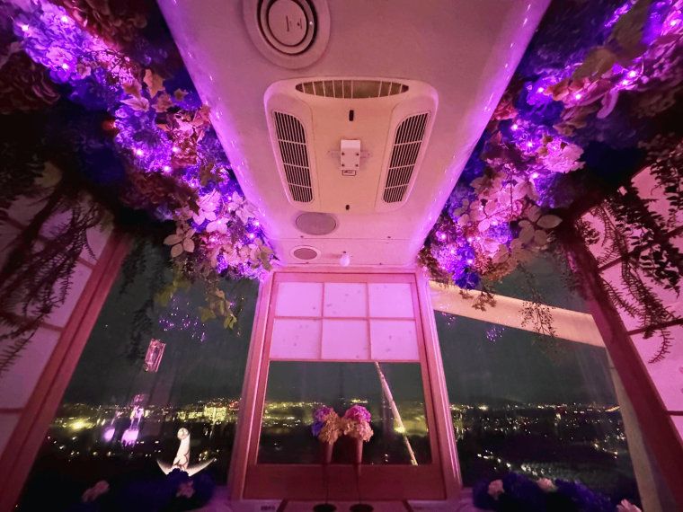 オオサカホイール「あじさい観覧車」ライトアップ