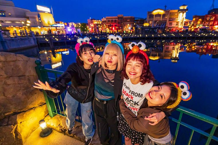 USJ フォトスポット 夜景