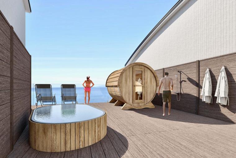 ONE SAUNAのバレルサウナ